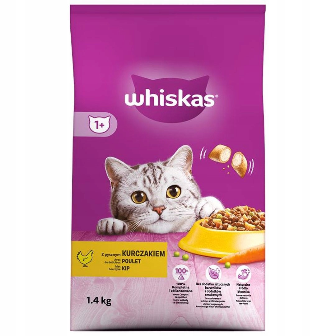 Whiskas Suché krmivo pro kočky Kuře 1,4 kg