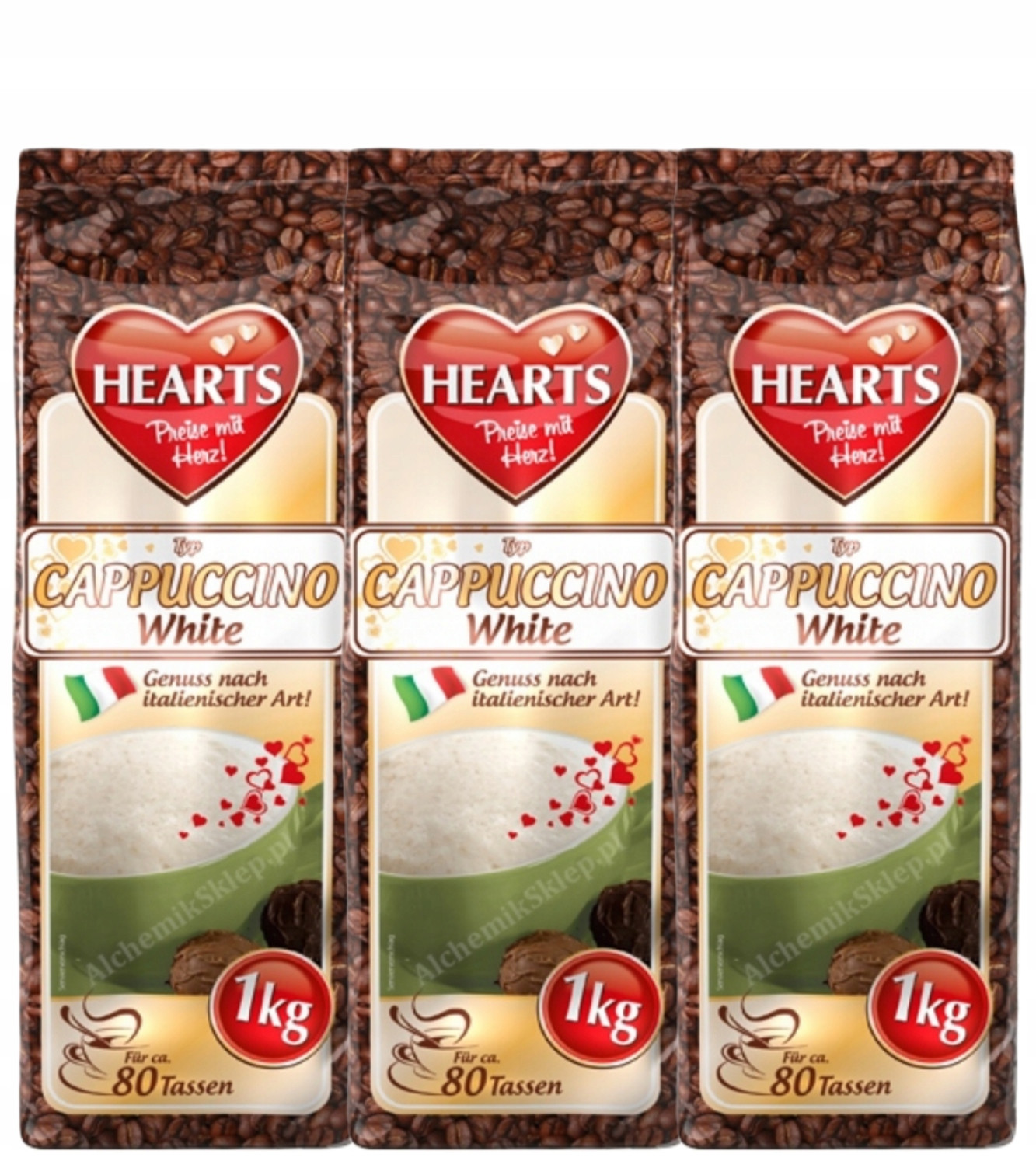 Káva cappuccino Hearts White 1000 g