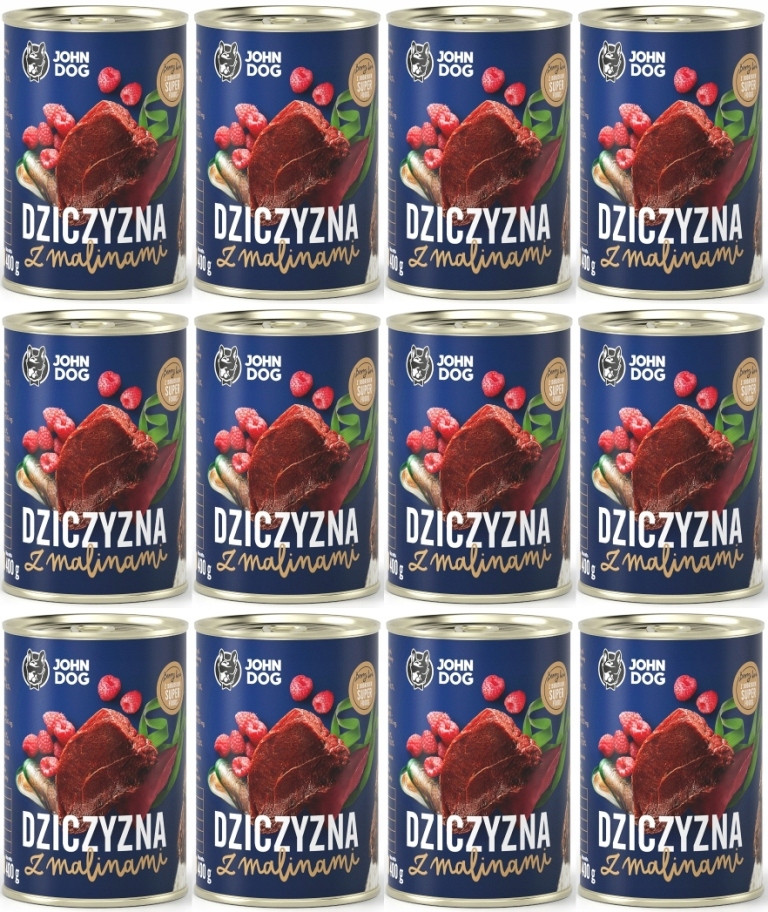 John Dog Adult krmivo Psa Dítě Maliny 12x400g