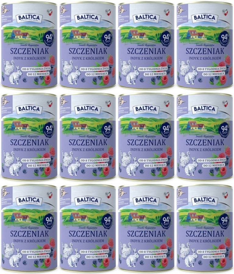 Baltica štěně Krůta s králíčkem 12 x 400 g