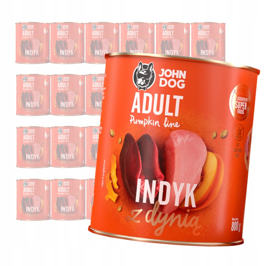 John Dog Krůta S Dýní Vlhké Krmivo Pro Psa 24x800g