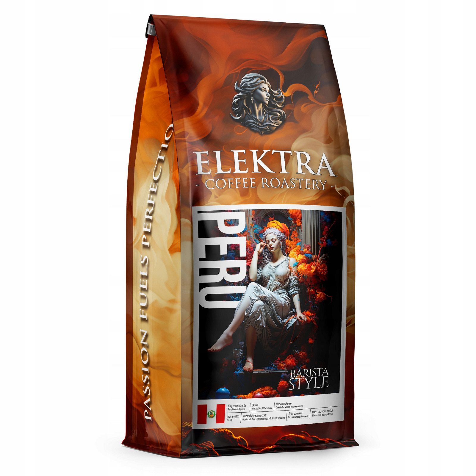 Káva Zrnková Peru Čerstvě Pražená 1kg Elektra-blue Orca Coffee -do Kávovaru