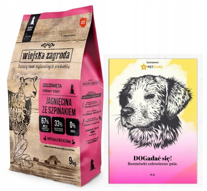 Wiejska Zagroda Jehněčí se Špenátem 9kg pro štěňata Puppy Junior