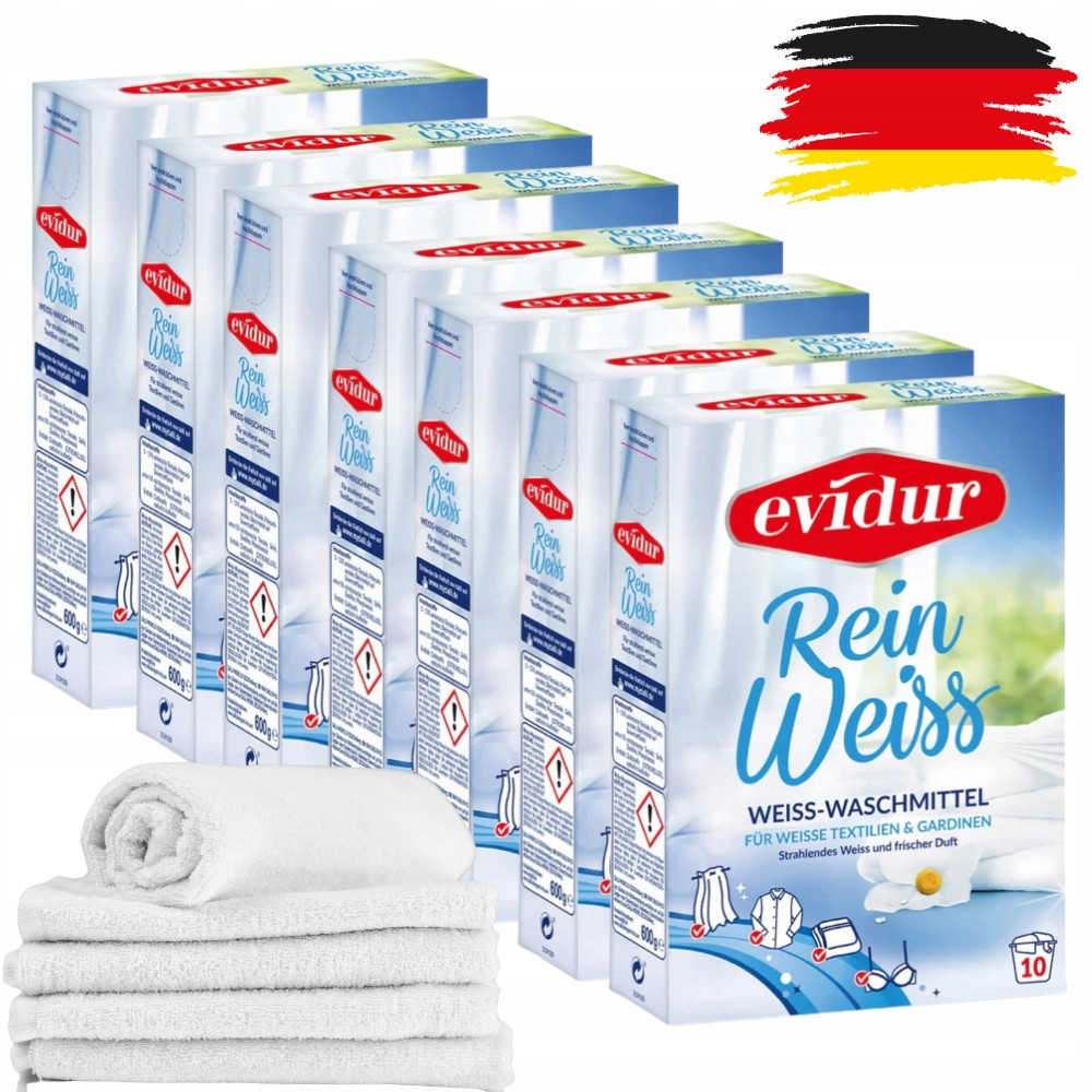 Dalli Evidur Reinweiss Prášek Na Záclony Na Prádlo z Německa 7 Kusů De