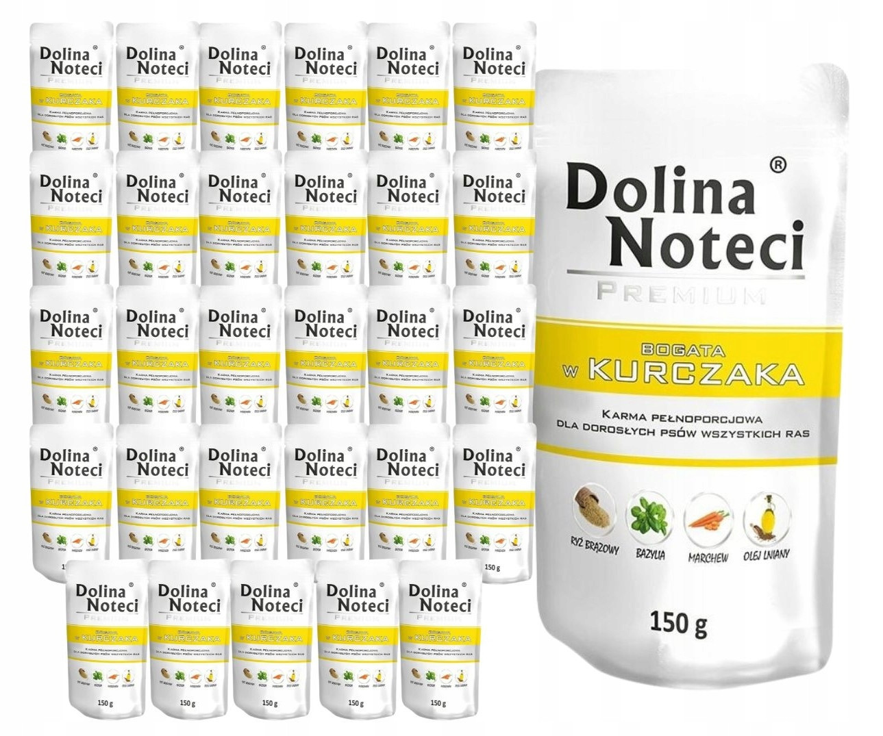 Dolina Noteci Premium vlhké krmivo pro psy bohaté na kuřecí maso 20 x 150 g