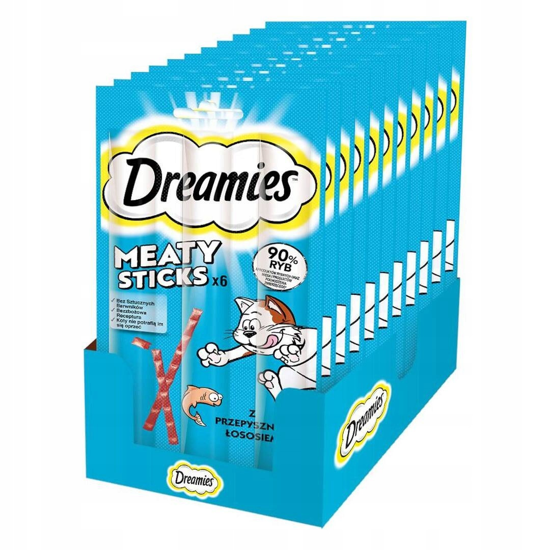Dreamies Meaty Sticks Tyčinky S Lososem Pamlsek Pro Kočky 14x30g