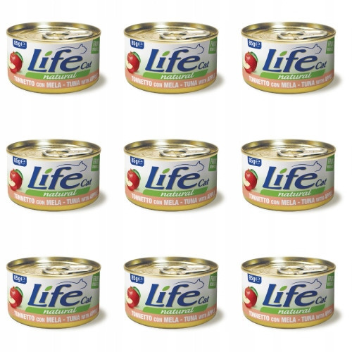 Life Cat Plechovka 85g Tuňák Jablko 9ks