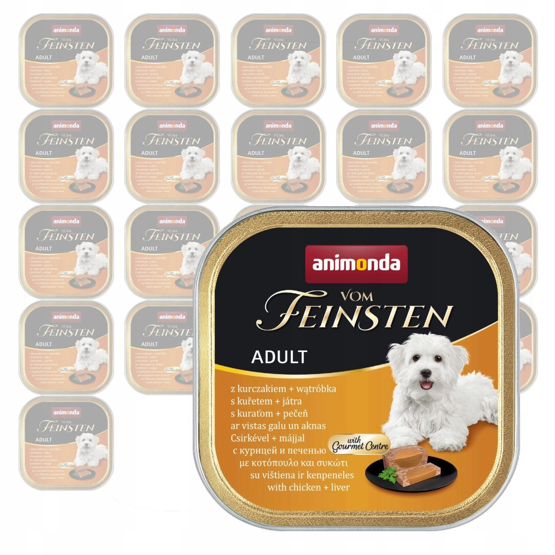 Animonda Vom Feisten Vlhké Krmivo pro psy 22x150 g s kuřecím masem a játry