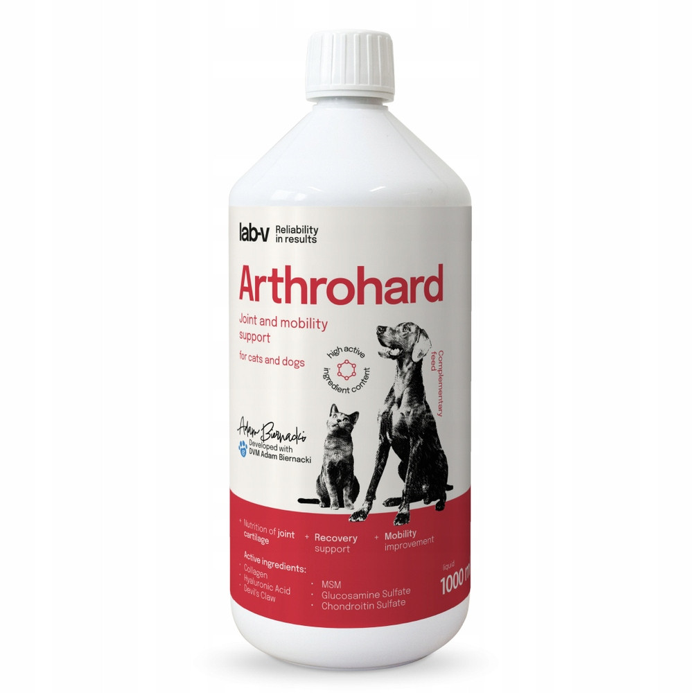 Lab-v Arthrohard 1000ml na klouby pro psa a kočku