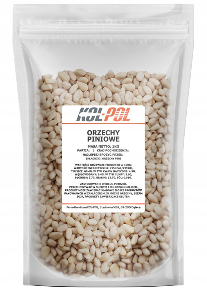 Piniové oříšky 1kg Piniové oříšky přírodní Kol-Pol