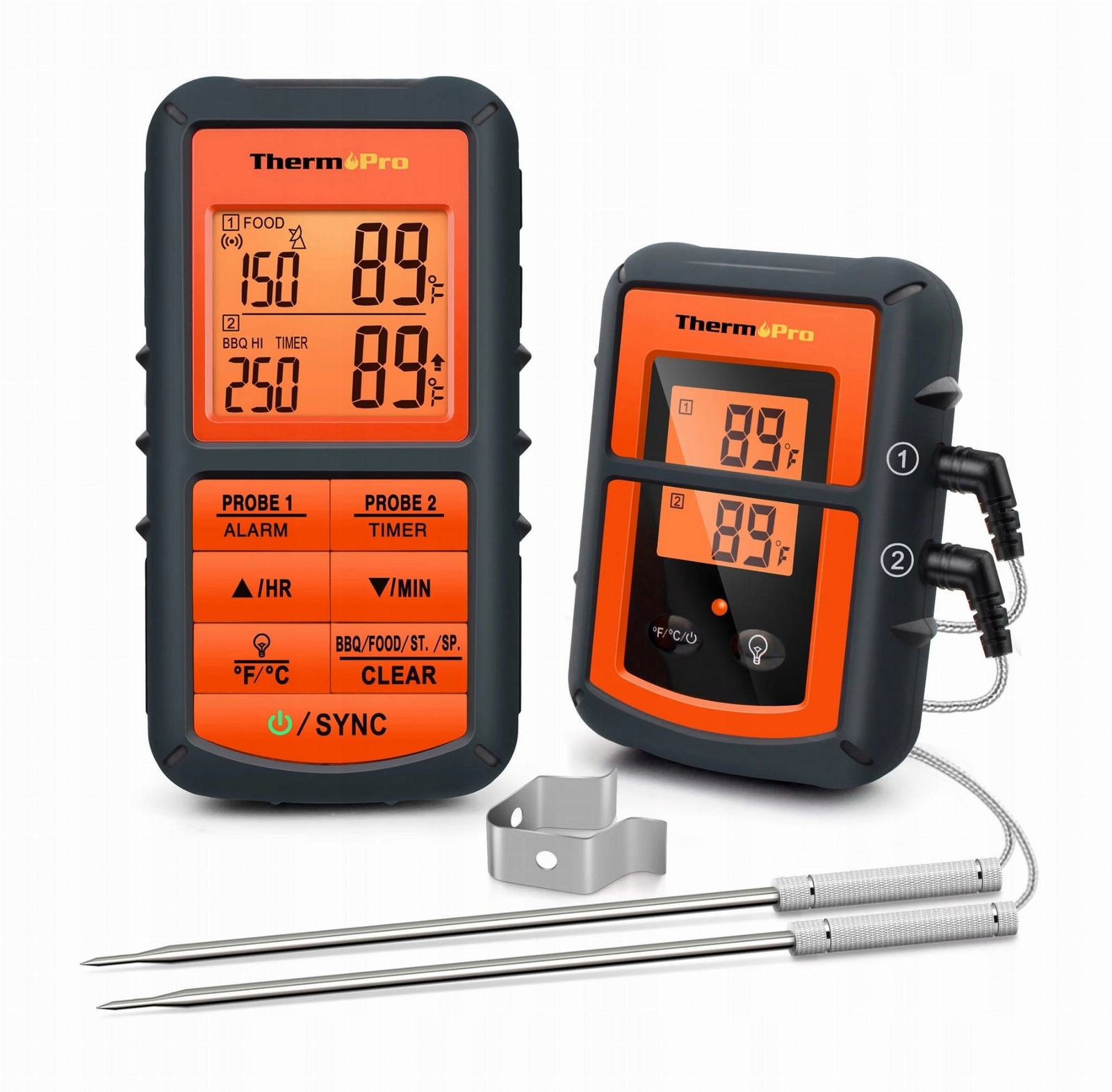 Bezdrátový teploměr 2 Sondy Gril Udírna Trouba ThermoPro TP-08