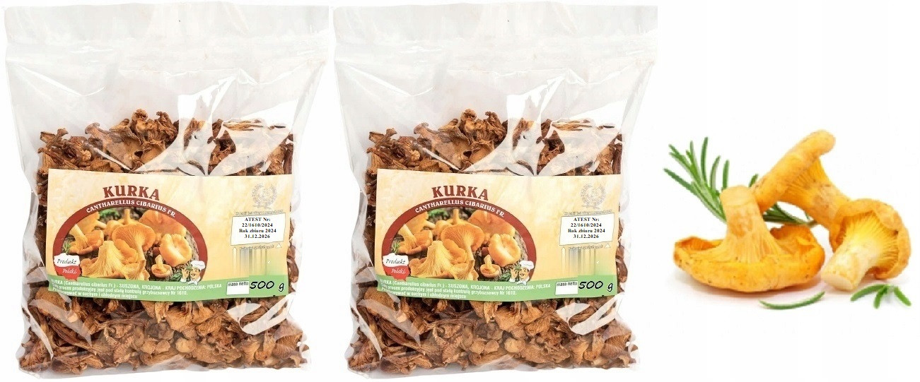 Kurka Krájená Lux 1kg Polsko Atest 2024 Nová Sklizeň sušené houby