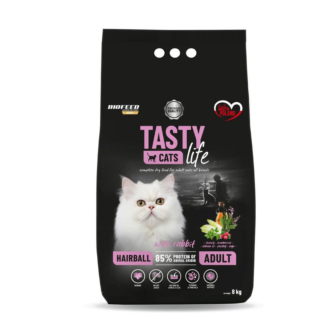 Biofeed Tasty Cats Life krmivo pro kočky s králíkem 8 kg