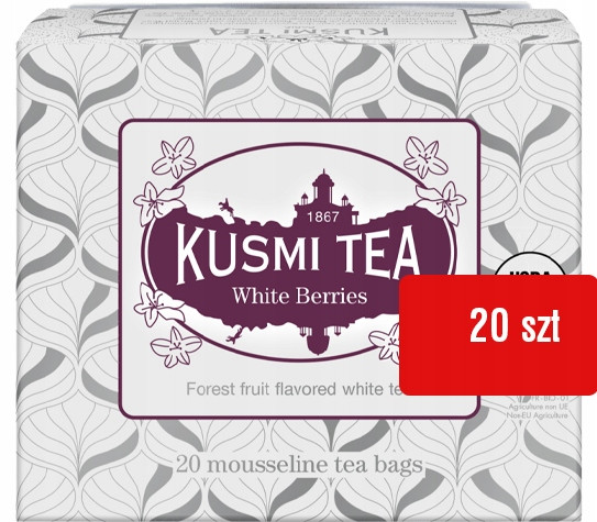 White Berries bílý čaj v sáčcích Kusmi Tea s Lesními plody 20 ks