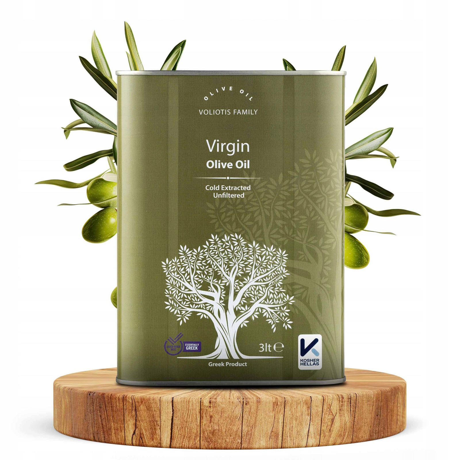 Olivový olej na smažení Virgin Grecka 3 l Natural Čerstvá Sbírka 2024/2025