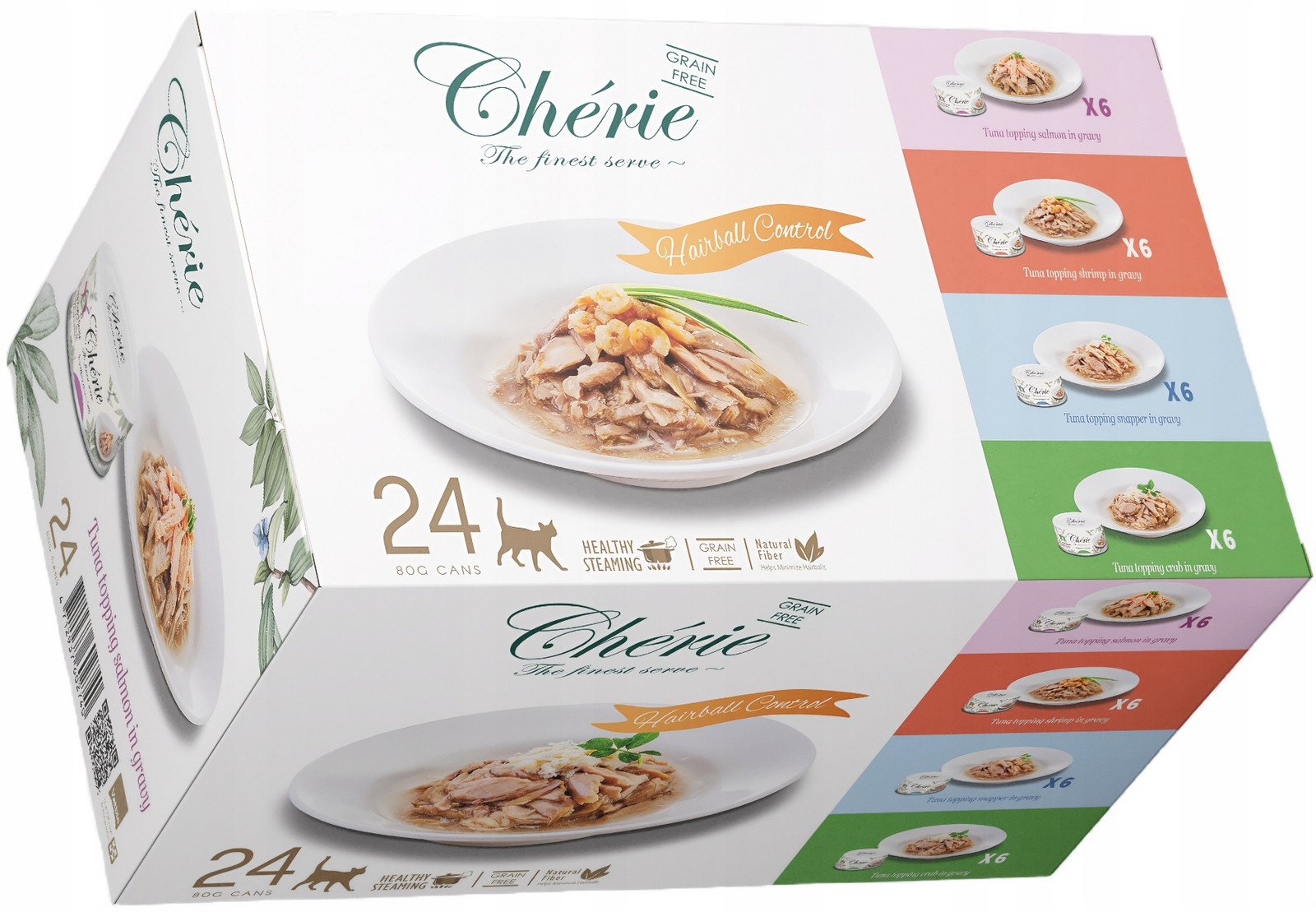 Chérie Premium Kolekce Kontroly Vlasových Koulí 24 х 80g