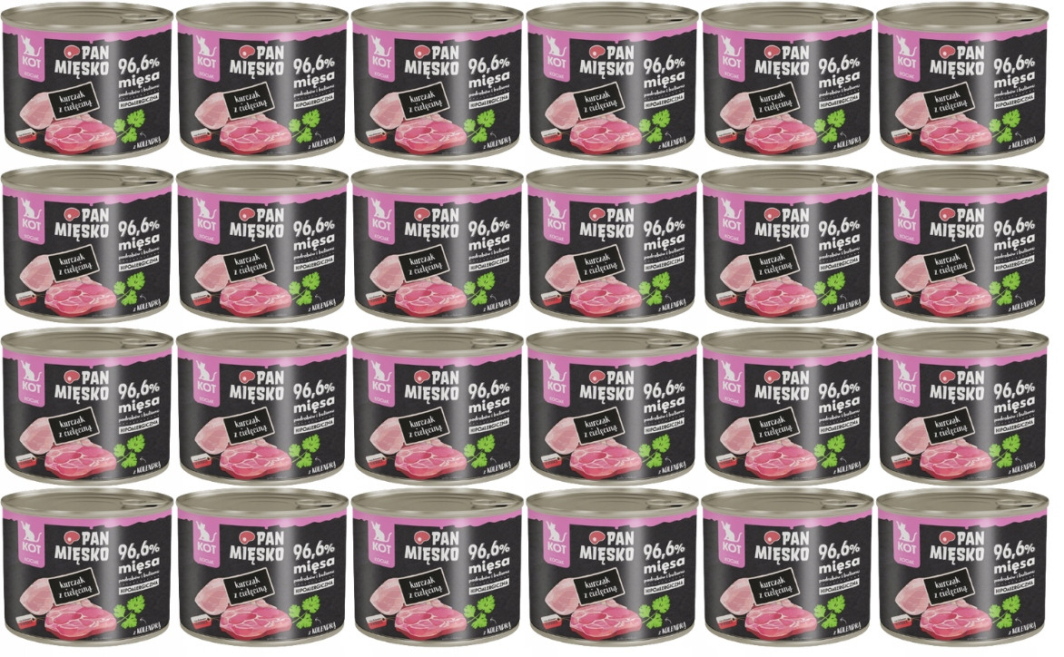 Pan Mięsko krmivo kočky Kuřecí tělo 12x200g Set