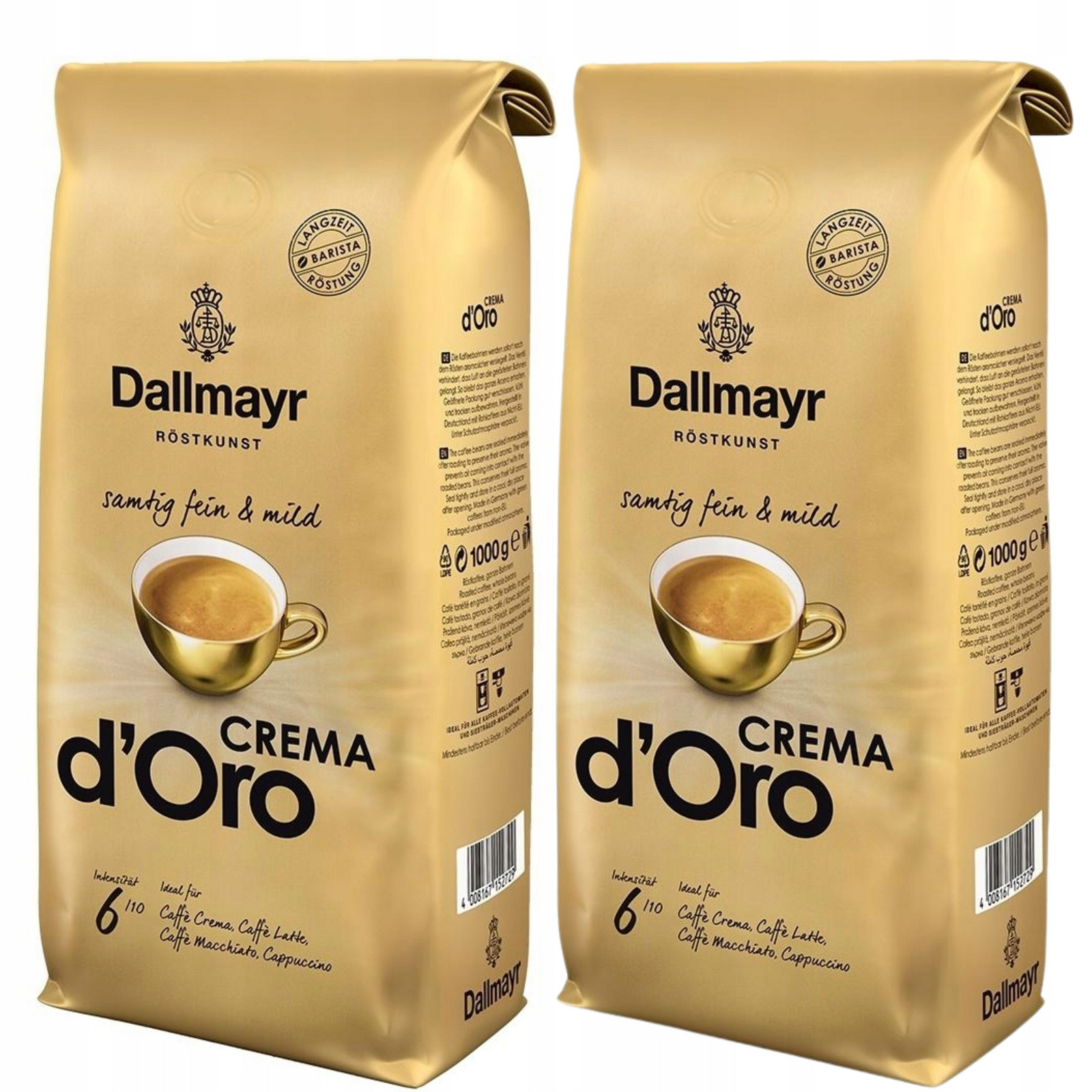 Káva zrnková Dallmayr Crema d'Oro 1000 g Káva Dallmayr Oro 1 Kg