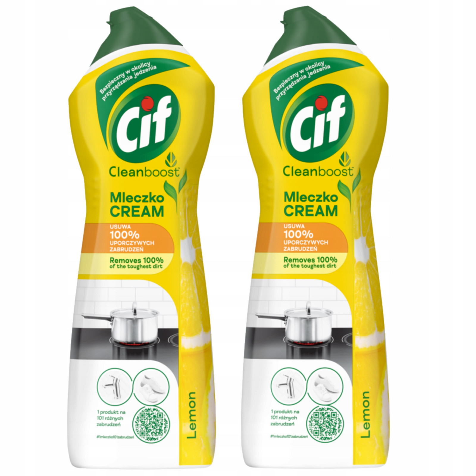 Cif Krémové mléko Lemon s mikrokrystaly 2x780 g