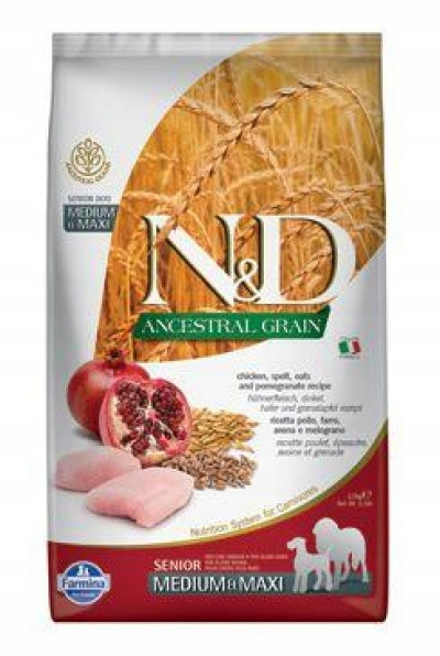 N&d Lg Dog Senior M/L Chicken & Pomegr 2,5kg
