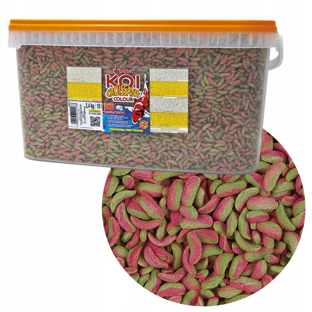 Tropical Koi Croissant Colour 10L 2,4 kg Krmivo pro ryby Koi a Karasi s čočo