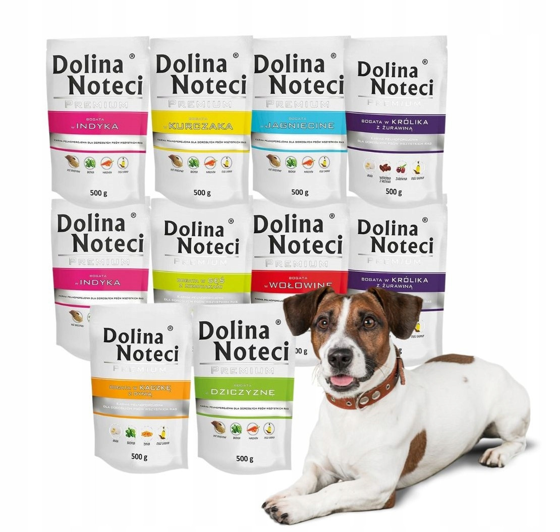 Dolina Noteci Premium Vlhké krmivo pro psy mix chutí 10x500 g bez ryb