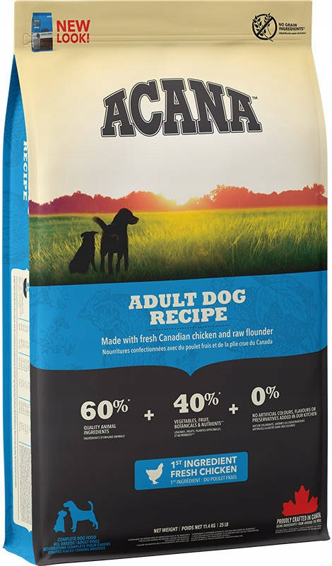 Acana Adult Dog Recipe 11,4 kg Suché Krmivo pro psy Kuře s morušem