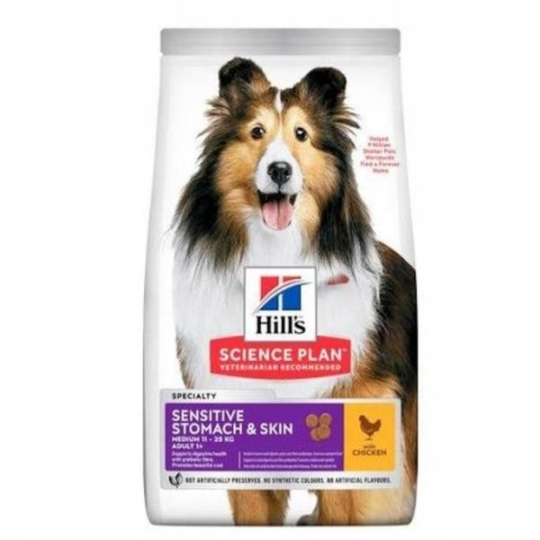 Krmivo krmivo Hill's Science Plan pro dospělé 1+ Citlivý žaludek a pokožka střední 14 kg