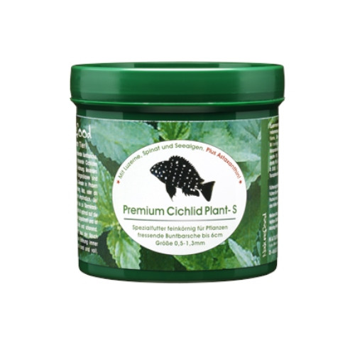 Naturefood Premium Cichlid Plant S Rostlinné granule pro ošetřovatele 200g