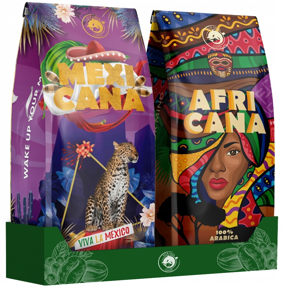 Káva zrnková 1kg x2 Čerstvě Pražená 100% Arabica Blue Orca Coffee