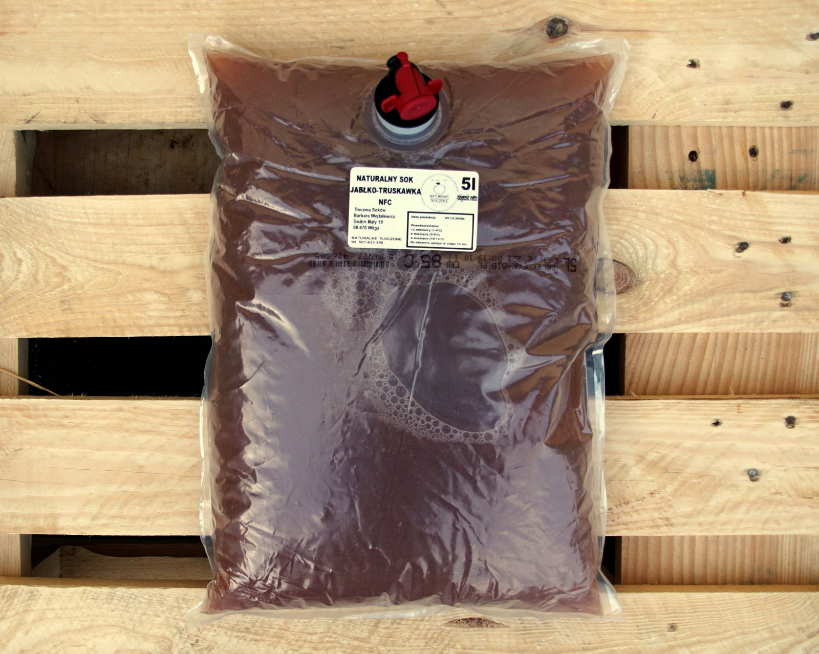 Šťáva z jahody 100% 5l (lisovaná, přírodní)