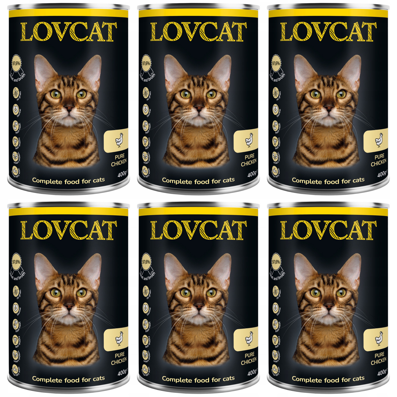 Lovcat Chicken bohatá na kuře 6 x 400g Set