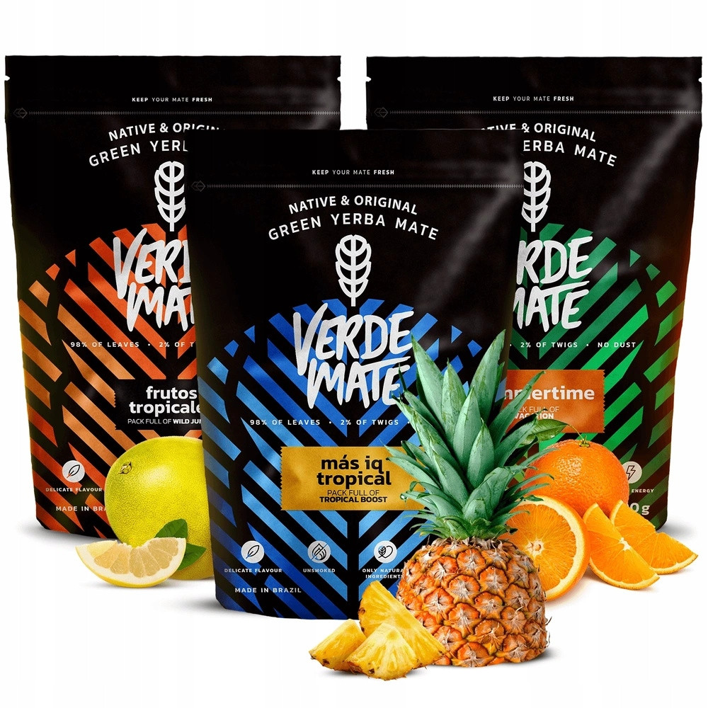 Yerba Mate Set Verde Mate Green Ovocný 3x500g