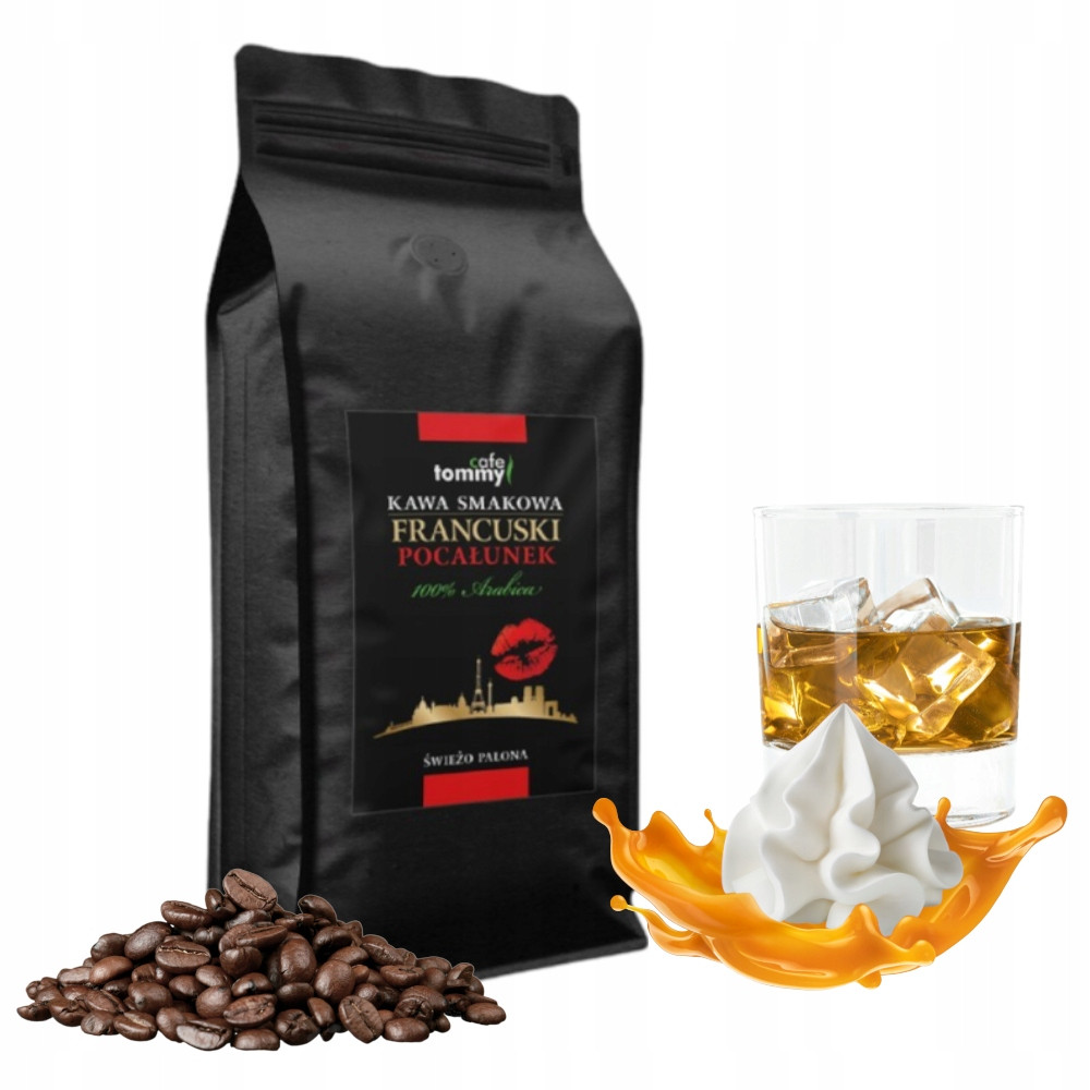 Káva zrnková 1kg 100% Arabica Chutná Tommy Cafe Whisky Karamel Smetana