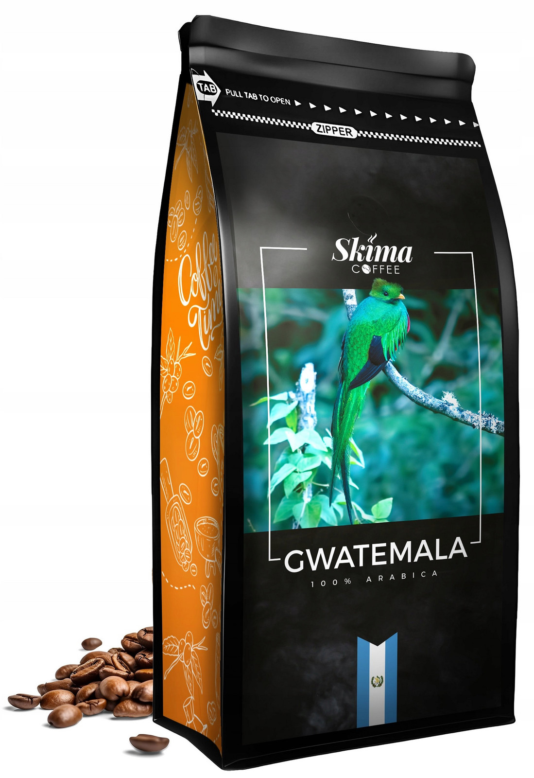 Káva zrnková 1kg Guatemala 100% Arabica Čerstvě pražená do kávovaru +dárek