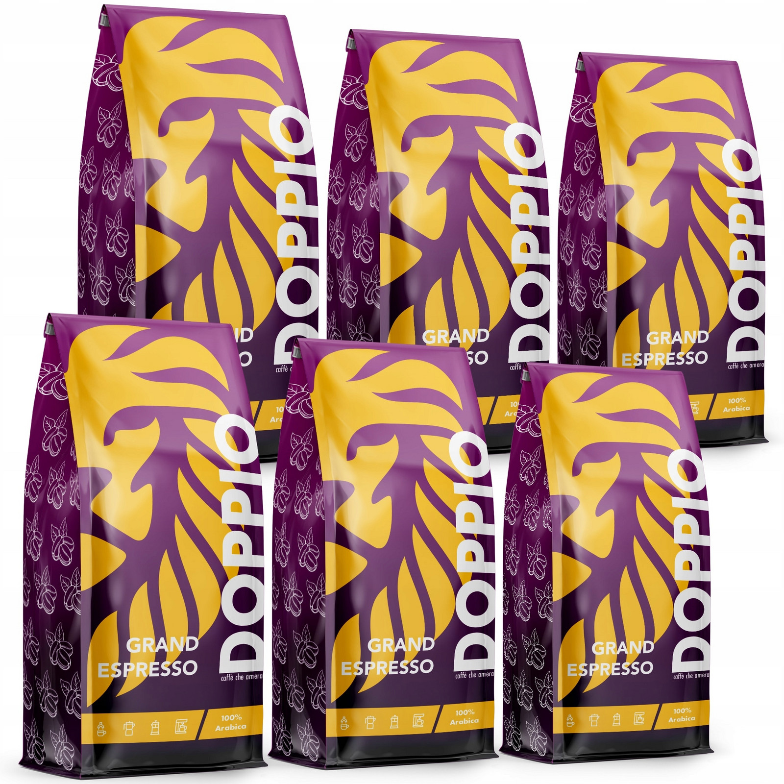 Káva Zrnková Do Kávovaru Doppio Grand Espresso 6kg-100% Arabica-blue Orca