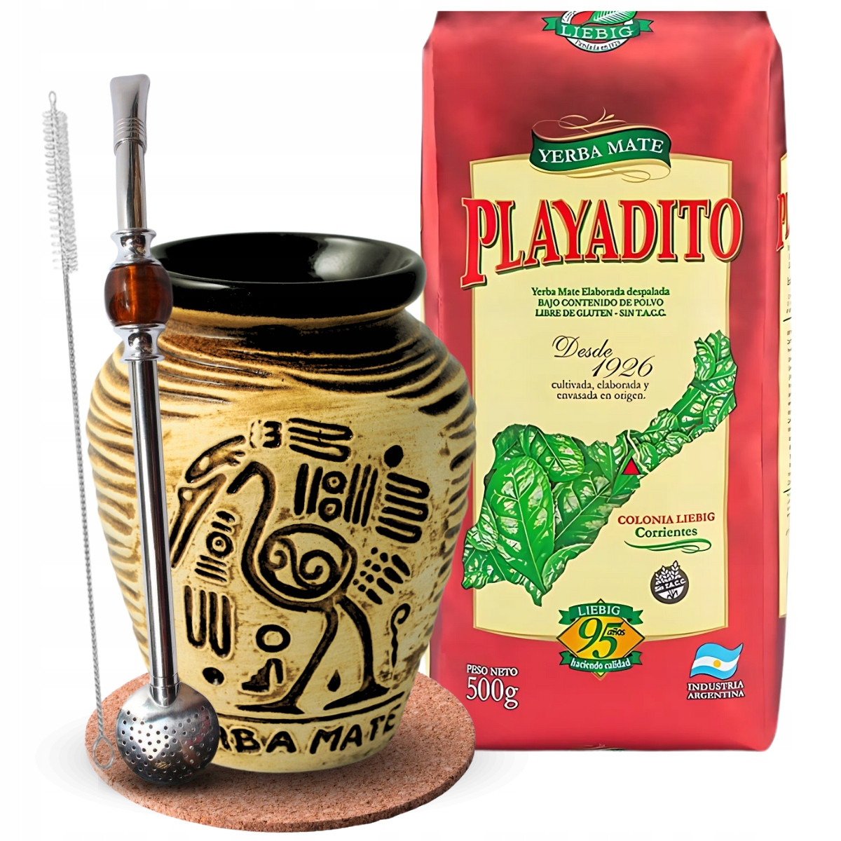 Startovací sada pro Yerba Mate Playadito Elaborada, Despalada Příslušenství