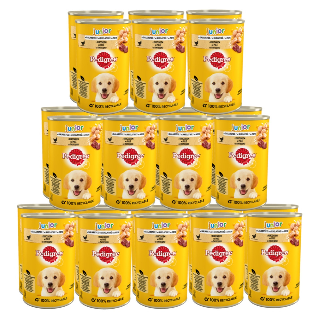 Krmivo mokré Pedigree Junior set 24x400g Kuře