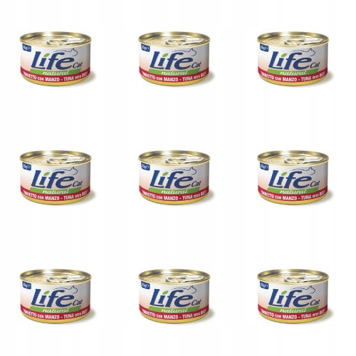 Life Cat Plechovka 85g Tuňák Hovězí 9ks