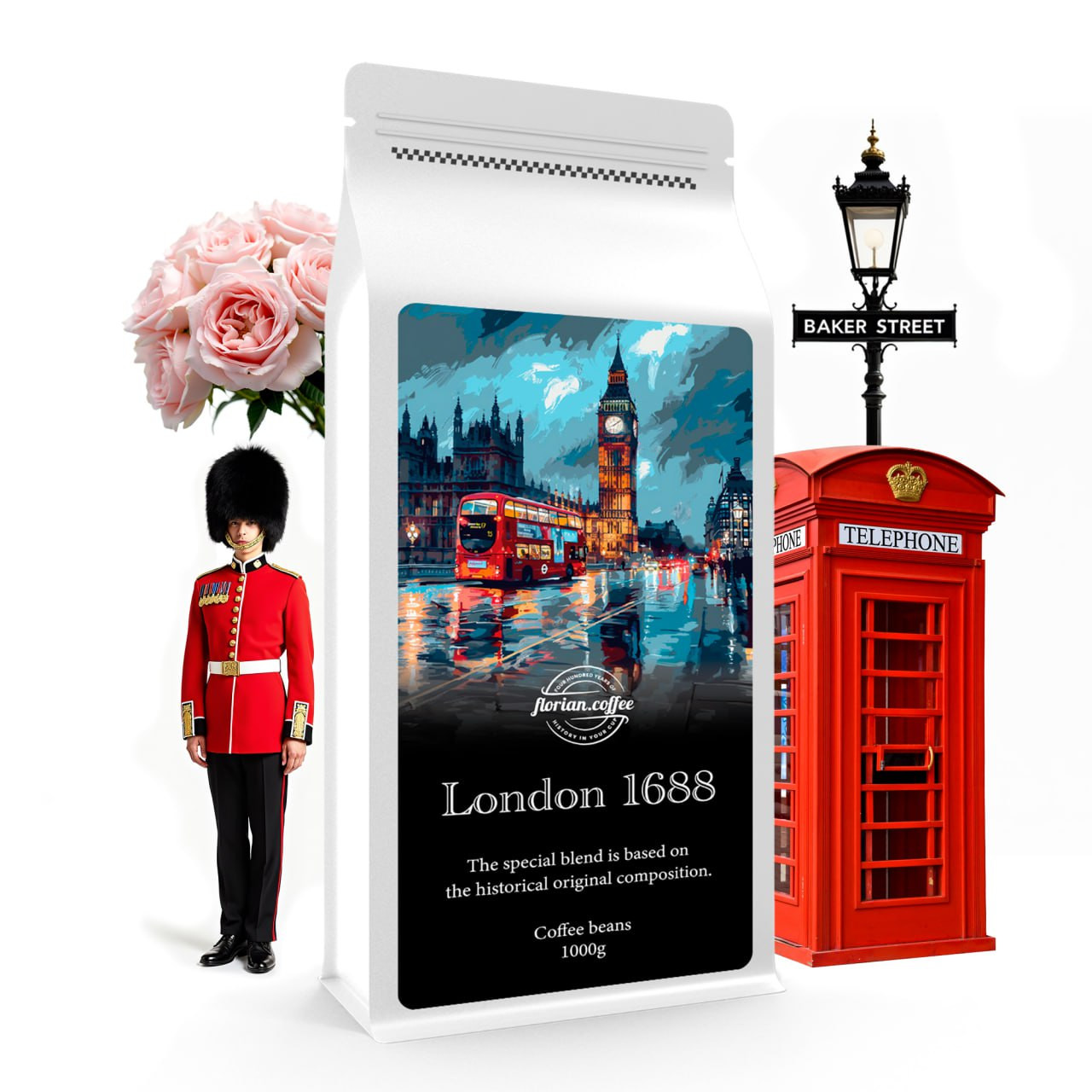 Káva 1 Kg Londýn – 80% Arabica 20% Čerstvě Pražená Robusta