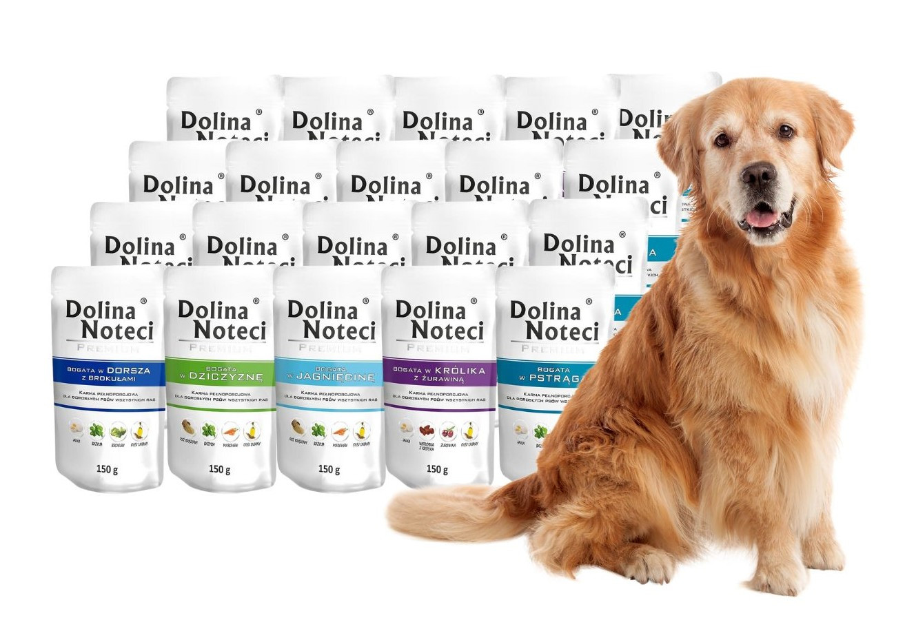 Dolina Noteci Premium vlhké krmivo pro psy, bohaté na zvěřinu, 20x150 g