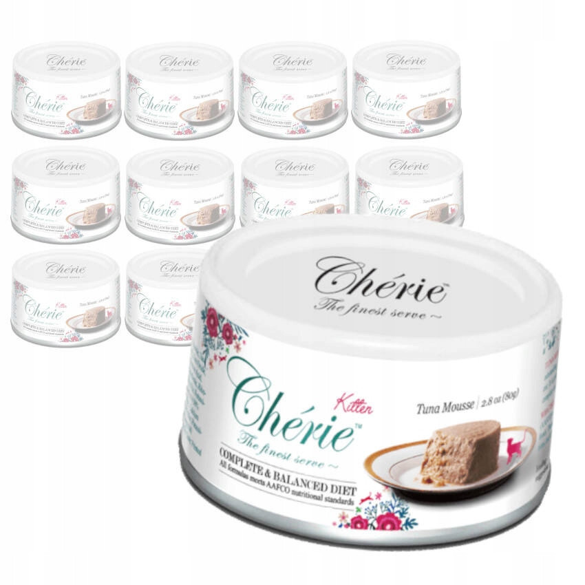 Vlhké krmivo pro Koťata Cherie Junior Mus MIX Chutí 24 x 80 g