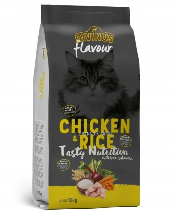 Divinus Flavour pro dospělou kočku kuře s rýží 18 kg