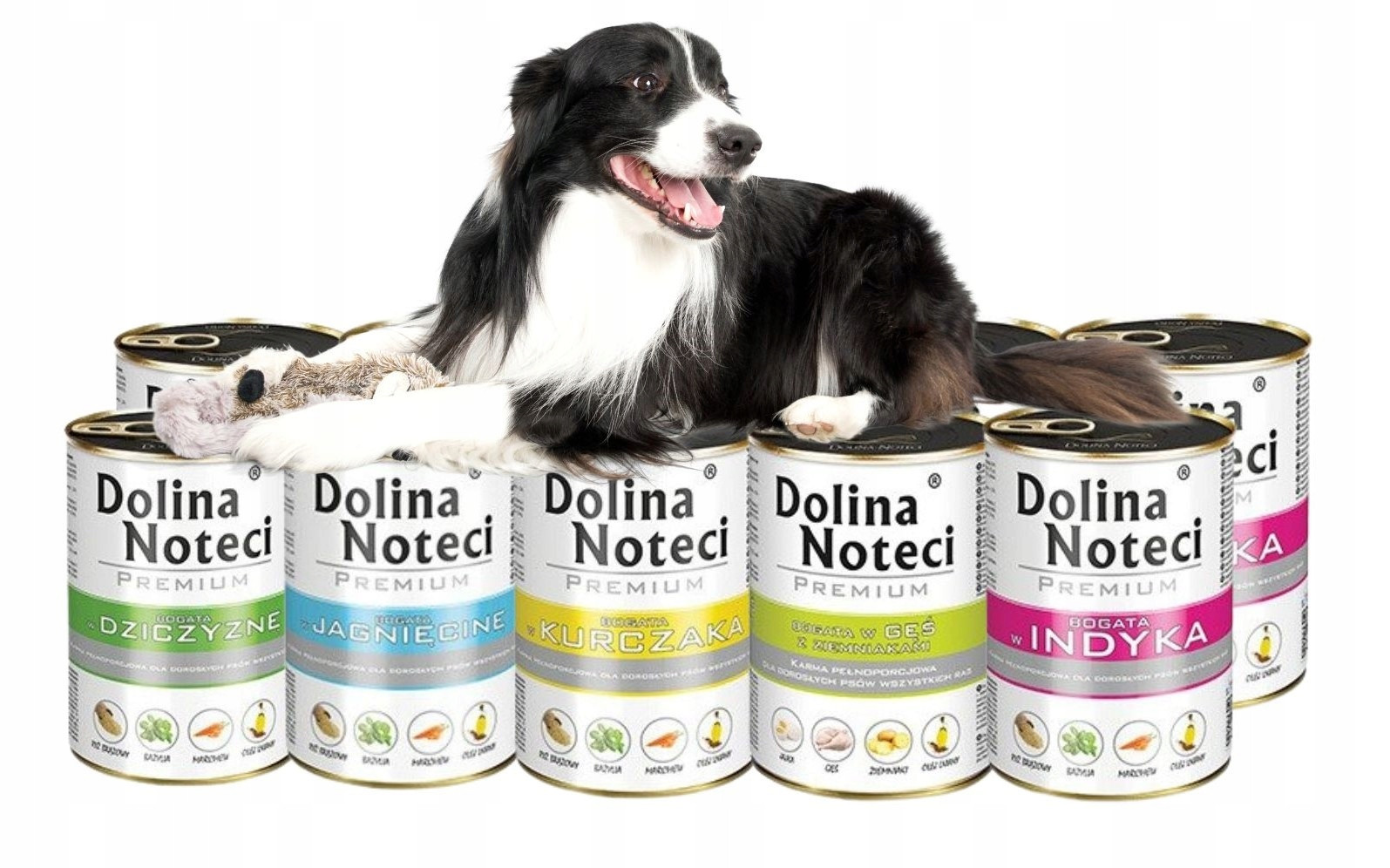 Vlhké krmivo pro psy Dolina Noteci Premium MIX 3 příchutí 10x400g