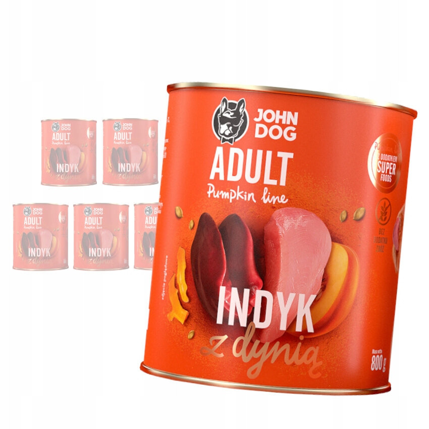 John Dog Krůta S Dýní Krmivo Mokré Pro Psa 6x800g