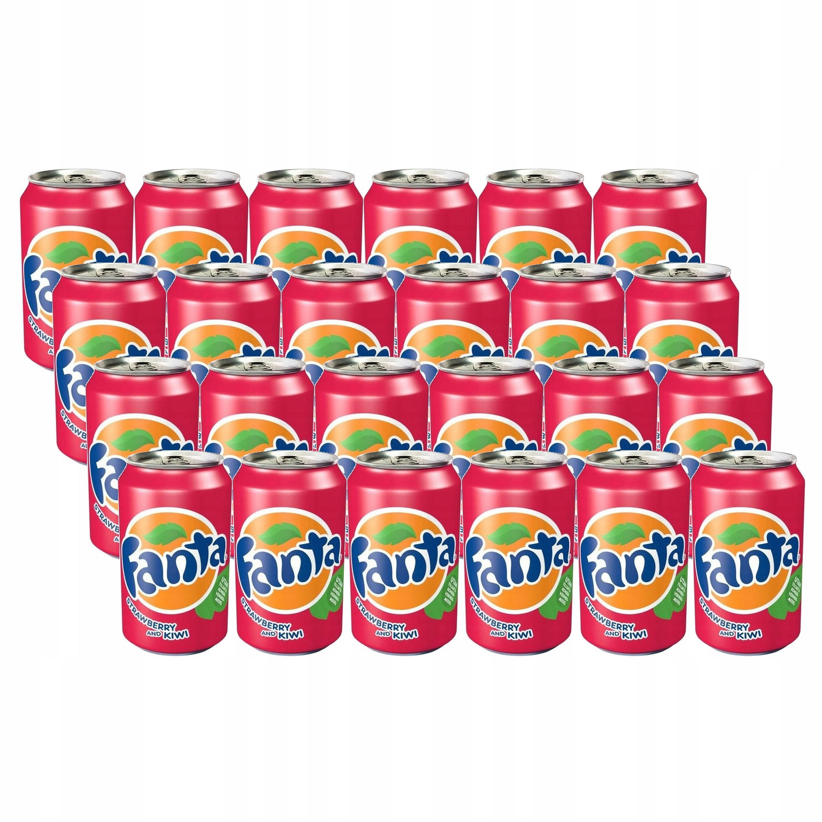 Sycený nápoj Fanta 330 ml x 24 kusů jahoda kiwi