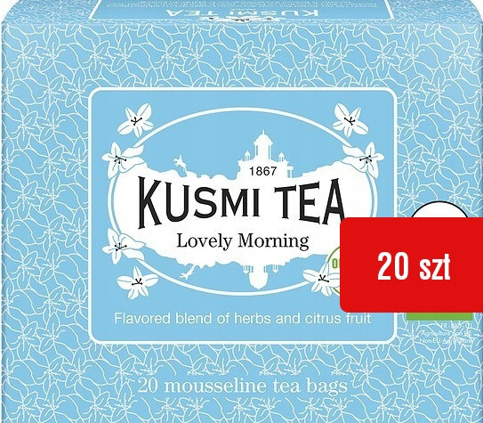 Lovely Morning Kusmi Tea zelený čaj sáčky Mate s citrusy