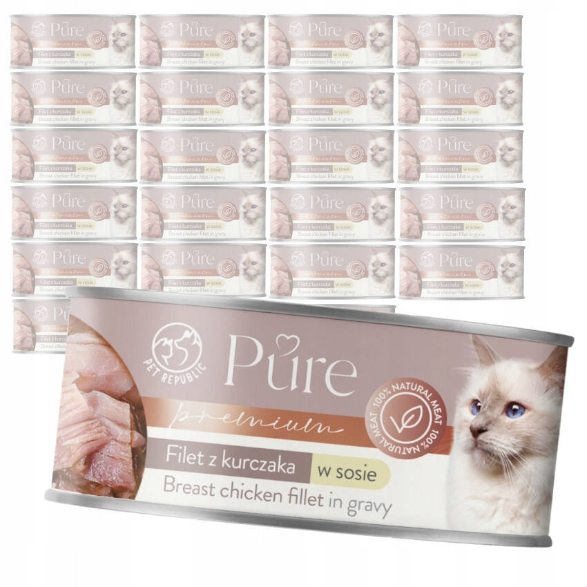 Pet Republic Pure Mokré Krmivo Pro Kočky Filé z kuřecího masa v omáčce 24x80 g