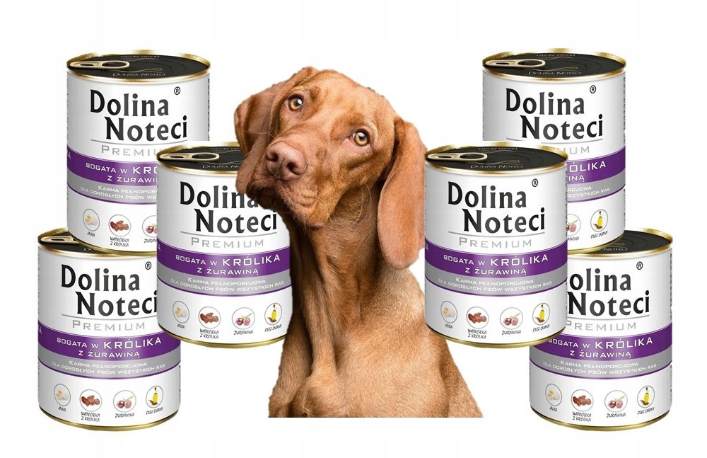 Dolina Noteci Premium vlhké krmivo pro psy bohaté na králíka 6x800 g