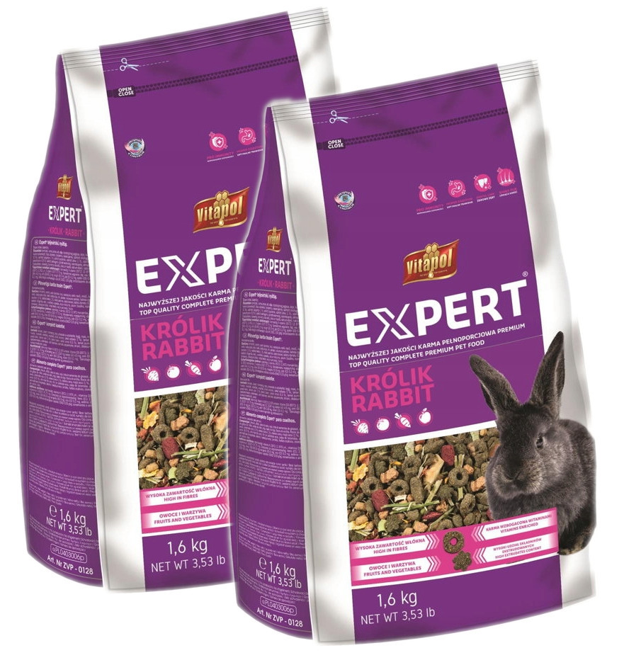 Krmivo pro králíky Krmivo kompletní Vitapol Expert Směs 2x1,6kg